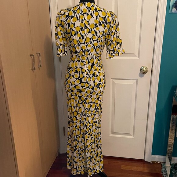 Like New! Rixo Ariel Silk Tulip Midi Dress Size S/P - Picture 4 of 11